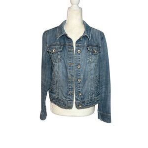Merona semi-distressed Jean jacket - M